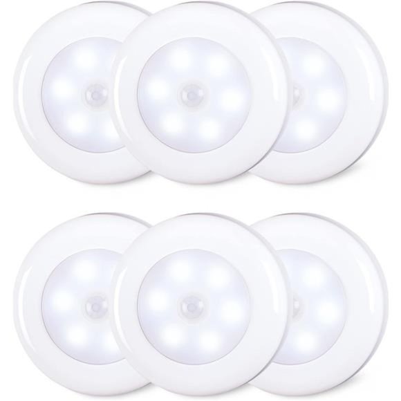 Motion Sensor Lights Indoor,High CRI Stick on Stair Puck Lights Battery Operated - Picture 1 of 6